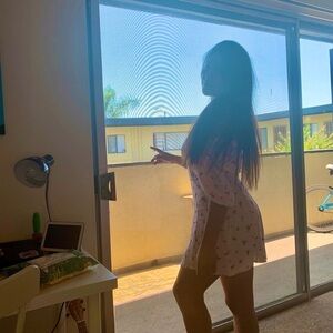 Forever 21 Pink Floral Puff Sleeve Mini Dress